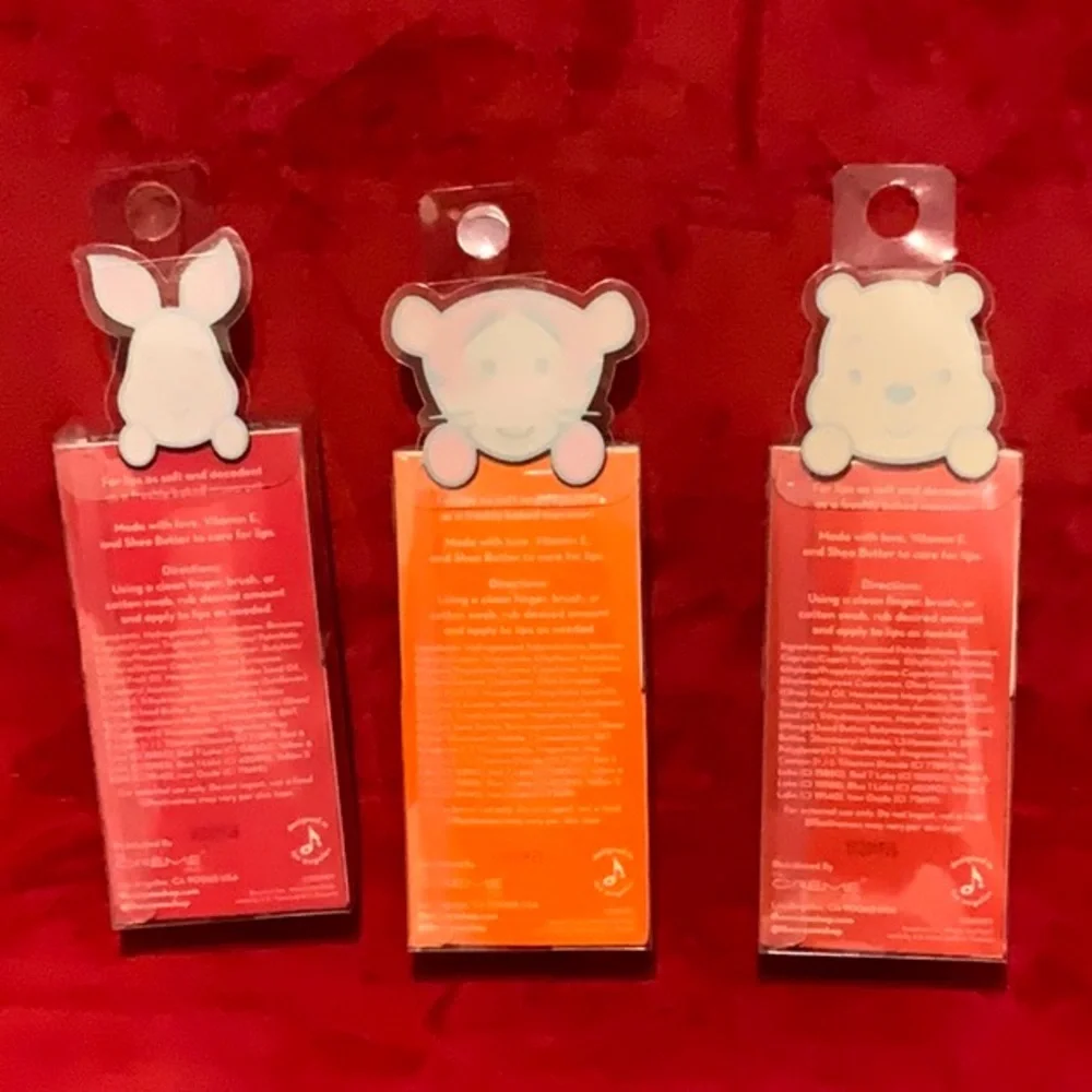NIB Set of 4 The Crème shop x Winnie the Pooh & friends macaron lip balm - Picture 2 of 2